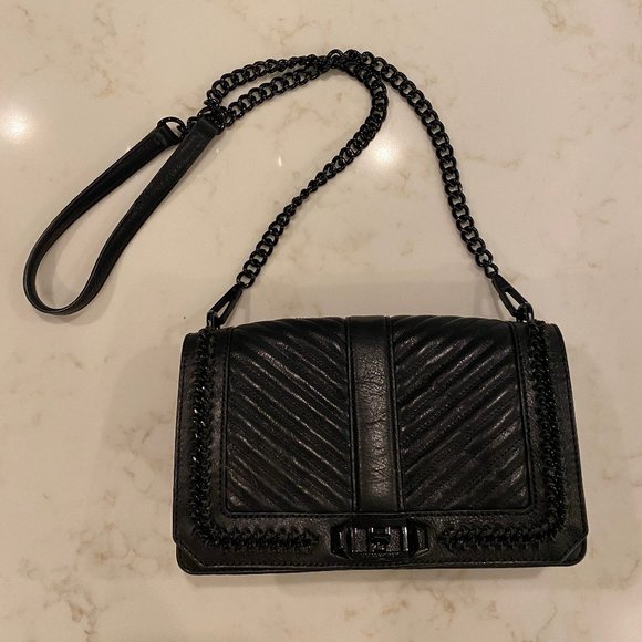 Rebecca Minkoff Handbags - Rebecca Minkoff 'Chevron Quilted Love' Crossbody